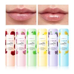 KYDA 6 Stück Fruit Color Changing Lip Balm, feuchtigkeitsspendender, langanhaltender Lippenbalsam Lippenstift, Lippenpflege für rissige, trockene und spröde Lippen von KYDA