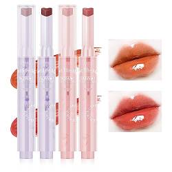 KYDA Jelly Lipsticks, Nourishing Long Lasting Lipsticks, Lippenstifte in Herzform, glatter Spiegeleffekt, reichhaltige Feuchtigkeit spendende Lippenstifte-Set B von KYDA