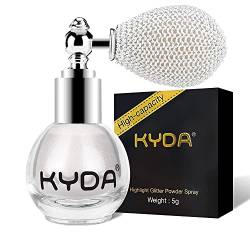 Ownest Glitzer Puderspray für Gesicht und Körper, Highlighter Powder Spray, Shimmer Sparkle Puder Makeup Spray-Perlweiß von KYDA