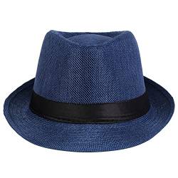 KYEYGWO Fedora-Hut Mode Filz Gangster Hüte für Mann und Frau, Trilby Snap breiter Krempe Vintage Style Dress Hut von KYEYGWO