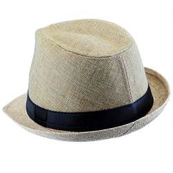 KYEYGWO Fedora-Hut Mode Filz Gangster Hüte für Mann und Frau, Trilby Snap breiter Krempe Vintage Style Dress Hut von KYEYGWO