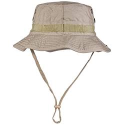 KYEYGWO Militär Boonie Hut für Herren und Damen, Klassisch Buschhüte Breiter Krempe Sonnenhut Outdoor Fischerhüte Sommer Hat für Angeln Camping Wandern, Khaki von KYEYGWO