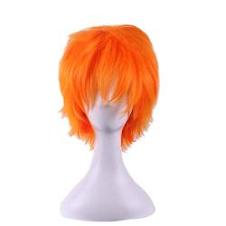 Anti-Warping kurze Haare Cosplay Perücke orange Perücke Männer kurze Haare Anime Perücke flauschige kurze Haare Perücke von KYLong