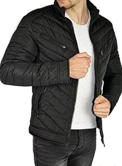 KYMAXX Young Fashion Mode Herren Snowbord Ski Herbst/Winter Gesteppt schwarze Jacke (XL) von KYMAXX