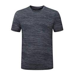 KZXITIRY Herren Feuchtigkeitsableitend Trainingsshirt Sport T-Shirt Männer Funktionsshirt Schnelltrocknend Mesh Shirt Männer Workout Fitness Tshirt Tees Kurz Ärmel Laufshirt Perfekt für Sport von KZXITIRY