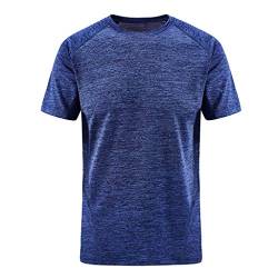 KZXITIRY Sport T-shirt Männer Funktionsshirt Oversize Mesh Sportshirt Herren Atmungsaktiv Schnelltrocknend Trainingsshirt Outdoor Running T-Shirt Kurz Ärmel Sommer Gym Fitness Shirt Sportwear Base Tee von KZXITIRY