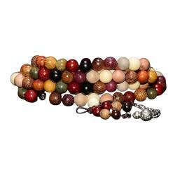 KaTiak Rosenkranz, hölzernes Dobao-Perlenarmband, 108 Buddha-Perlen, Armband im ethnischen Stil, Mala-Gebetsperlen, Armband, Halskette for Meditation, 6 mm (Size : 8mm) von KaTiak