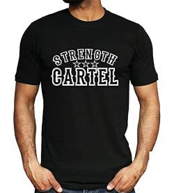 Strength Cartel T-Shirt Gym Heavy Hitter Fitness Training Big Boi Pitbull Top Black L von Kabe