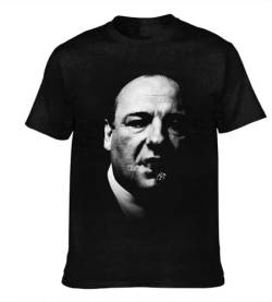 Tony Soprano Crime Drama Tv Series Mens O-Neck 100% Cotton Casual Unisex T-Shirt Black XXL von Kabe