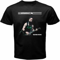 Wayne Static Static X The Frontman Rhythm Guitar Programming O-Neck 100% Cotton Casual Unisex T-Shirt Black L von Kabe