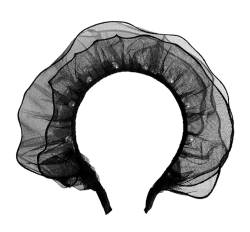 KABELIF Damen Mädchen Haarreif mit Schleife Strass Stirnbänder Breit Haarreif Schwarz Headband Party Haarschmuck (Schwarz 3) von Kabelife