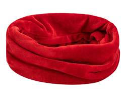 Kabelife Samt Loop Schal Warmer Schal Rundschal Schlauchschal Halstuch für Damen Herren (Rot) von Kabelife