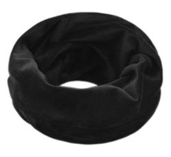 Kabelife Samt Loop Schal Warmer Schal Rundschal Schlauchschal Halstuch für Damen Herren (Schwarz) von Kabelife