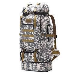 Kabxhueo Trekkingrucksack Herren 100L Outdoor Rucksack Wanderrucksack Militär Armee Rucksack Wasserdicht Survival Rucksack Reiserucksack Molle Tactical Backpack fur Camping Trekking Wander von Kabxhueo