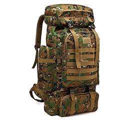 Rucksack Trekking üBerlebensset Angelrucksack Jagdrucksack Herren wasserdicht Militär Taktisch Großes Fassungsvermögen Rucksack für Outdoor, Reisen, Camping, Wandern,Überlebenstasche,Jungle camouflage von Kabxhueo