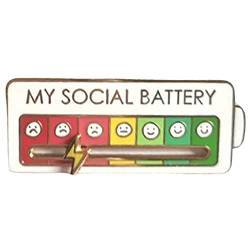 Kacey Social Battery Pin, Emoticon Brosche Schnalle Mood Pin Funktionelle ästhetische Brosche Tasche Kleidung Revers Broschen für Frauen von Kacey