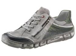 Schnürschuh KACPER Gr. 42, grau (grau, grün) Herren Schuhe Schnürhalbschuhe im modischen Used-Look, Freizeitschuh, Halbschuh, Schnürschuh von Kacper