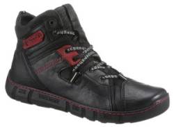 Schnürstiefel KACPER Gr. 44, schwarz (schwarz, rot) Herren Schuhe Winterstiefel mit Warmfutter von Kacper