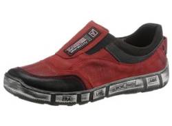 Slipper KACPER Gr. 42, rot (rot, schwarz, used) Herren Schuhe Slipper Freizeitschuh, Schlupfschuh zum Schlupfen von Kacper