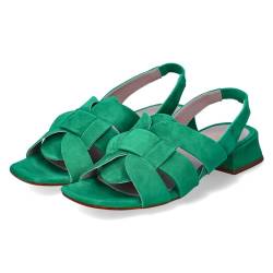 Kaerlek Damen Sandalen/Sandaletten/Riemchensandaletten Grün Rauleder, Größe:38, Farbauswahl:grün von Kaerlek