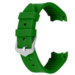 Kai Tian 18mm Silikon Universal Gebogene Enden Armband Grün Uhrenarmband Für Männer Frauen von Kai Tian