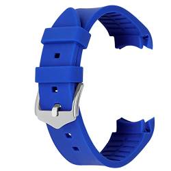 Kai Tian 20mm Silikon Universal Gebogene Enden Armband Blau Uhrenarmband Für Männer Frauen von Kai Tian