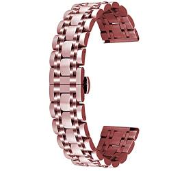 Kai Tian Konische Uhrenarmbänder für Frauen Männer 22mm Edelstahluhr Ersatzarmband Schnelle Veröffentlichung Uhrenarmband Roségold von Kai Tian