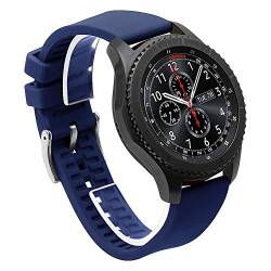 Kai Tian Seidenweiche Silikonuhr Ersatzarmband 20mm Edelstahlschnalle Schnelle Veröffentlichung Armband für Männer Frauen Blau Uhrenarmband von Kai Tian