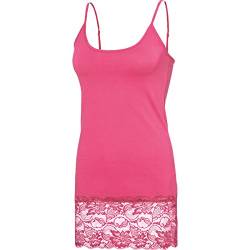 Kaiser24 Longtop für Damen mit Spathetti-Trägern - Leicht tailliertes Sommertop mit Rundhals-Ausschnitt (M (40/42), Spaghetti-Top pink (Uni)) von Kaiser24