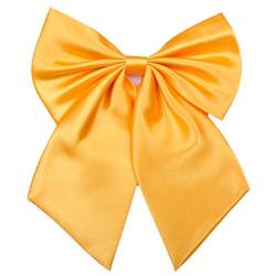 Damen Fliege Schleife Binder Schlips - 28~49 cm Länge Verstellbare Bowknot Krawatten (Gold-gelb) von Kajeer