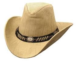 Original Lederhut Cowboyhut Australien-Hut mit Krempe in verschiedenen Varianten und Farben für Damen, Herren und Kinder, UPF 50+ Sonnenschutz von KAKADU