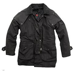 KAKADU Regenfeste Herren Öl-Jacke Wachs-Jacke, abnehmbares Schultercape und herausnehmbarem Innenfutter bis Größe 5XL (64-66) von KAKADU