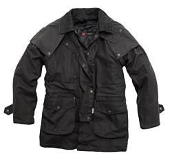 Kakadu Traders Wachsjacke Iron Bark Drover mit extra Innenfutter Schwarz X-Large von Kakadu Traders Australia