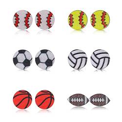 Kakonia Baseball Ohrringe für Frauen Softball Ohrringe Ohrstecker Leichtgewicht Holz PU Leder baumeln Sport Ball Ohrringe Leopard Baseball Mom Ohrringe für Muttertag Sport Fans Liebhaber Party Schmuck von Kakonia