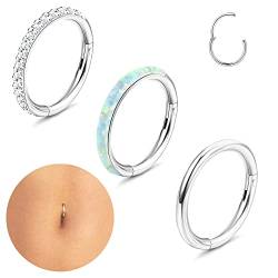 KakoniaNasenpiercing Ring Chirurgischer Stahl Scharnier Clicker Segment Nose Ringe Golden 12MM von Kakonia