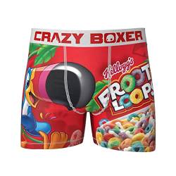 Kalan LP Men's Crazy Boxers Froot Loops Red/White Boxer Briefs Large von Kalan LP