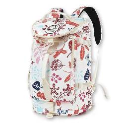 Sporttasche, Rucksack, 4-Wege-wasserdicht, mit Schuhfach für Reisen, Sport, Wandern, Laptop, Floral-Meersalz Weiß, X-Large, Duffel Rucksäcke von Kalesi