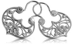 Russisches Silber 925 Sowjetische UdSSR Vintage Ohrringe ven022s - Metall Sterling Silber 925, Stone Keine Steine von Kaliky