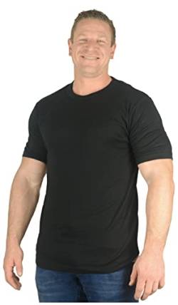 Kam Wyatt Herren-Thermo-Top mit kurzen Ärmeln, Gr. 2XL, 3XL, 4XL, 5XL, 6XL, 7XL, 8XL, Schwarz, Schwarz , 6XL von Kam