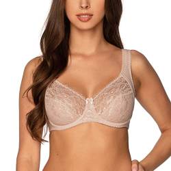 Gaia Dame Soft-BH Träger Schalen Spitze Unterwäsche Schleife Geblümt 1160 Arabela, Beige,85E von Kamea