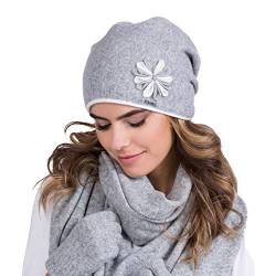 Kamea Dame Wintermütze Kopfbedeckung Warm Gemustert Dick Salsa, Grau,Einheitsgröße von Kamea