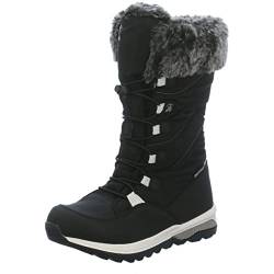 Kamik Jungen Mädchen Prairie Schneestiefel, Schwarz (Black White BKW), 28 EU von Kamik