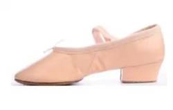 Tanzschuhe,Ballettschuhe,Ballettschuhe Leder Übungstanzschuhe Lehrer Unterricht Tanzschuhe Ballettschuhe mit Absätzen Schwarz (Color : Pink, Size : 8 UK) von KanDuo