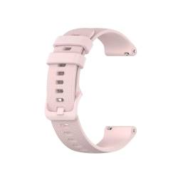 KanaAt LKQASD 18 20 22 mm Sport-Silikon-Armband, kompatibel mit Vivoactive4S 4 3, Smartwatch-Armband, kompatibel mit Vivoactive 3 4 4S Armband-Zubehör (Color : Light pink, Size : 20mm Width) von KanaAt