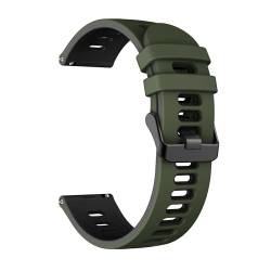 KanaAt LKQASD 22 20 mm Smartwatch-Armband, kompatibel mit Forerunner 255 265 158 55 245 645/Venu SQ 2 Armband Vivoactive 4 3/Venu 2 Plus Armband (Color : 1green black, Size : Vivoactive 4) von KanaAt