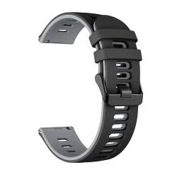 KanaAt LKQASD 22 20 mm Smartwatch-Armband, kompatibel mit Forerunner 255 265 158 55 245 645/Venu SQ 2 Armband Vivoactive 4 3/Venu 2 Plus Armband (Color : Black gray, Size : Venu 2 Plus) von KanaAt