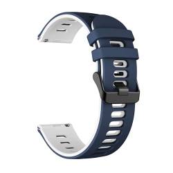 KanaAt LKQASD 22 20 mm Smartwatch-Armband, kompatibel mit Forerunner 255 265 158 55 245 645/Venu SQ 2 Armband Vivoactive 4 3/Venu 2 Plus Armband (Color : Blue white, Size : Forerunner 245 645) von KanaAt