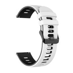 KanaAt LKQASD 22 20 mm Smartwatch-Armband, kompatibel mit Forerunner 255 265 158 55 245 645/Venu SQ 2 Armband Vivoactive 4 3/Venu 2 Plus Armband (Color : White black, Size : Venu SQ (SQ2)) von KanaAt