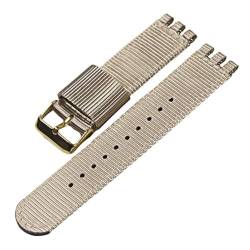 KanaAt LKQASD Nylonarmband, kompatibel mit Swatch-Armband, 17 mm, 19 mm, 20 mm, Nylon-Uhrengürtel, Armband, Handgelenkband, Ersatz for Damen- und Herrenuhren, Zubehör (Color : 8-G, Size : 17mm) von KanaAt