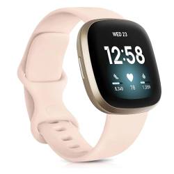 KanaAt LKQASD Silikon-Uhrenarmband kompatibel mit Versa 3 Strap Smartwatch Sportarmband kompatibel mit Versa Sense wasserdichtem Armbandzubehör (Color : Pink, Size : L(165-215mm)) von KanaAt